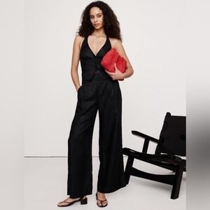 NWT! Banana Republic High-Rise Linen Wide-Leg Pant - Multiple Sizes